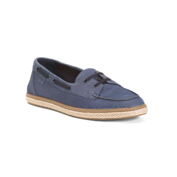 VIONIC Denim Leather Bay Comfort Boat Shoes - Picture 1 of 2